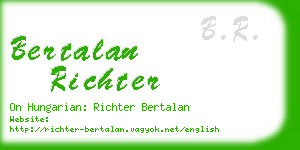 bertalan richter business card